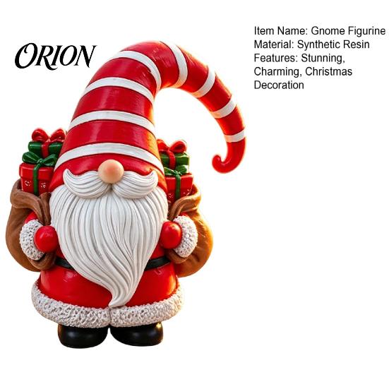 Indoor Christmas Party Supplies Gnome Figurine, Resin Swedish Tomte Statue with Xmas Tree/Gift Bag, Gnomes for Home Decor Collectible Holiday