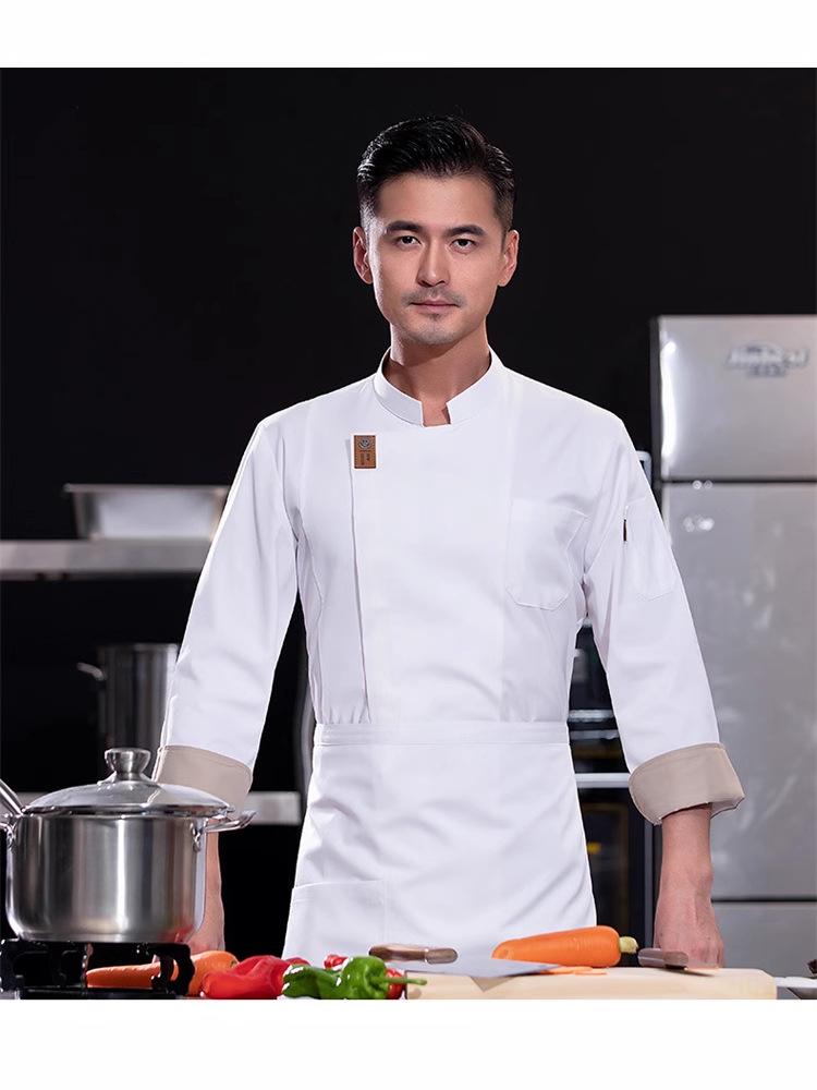 Long Sleeve Breathable Chef Coat for Restaurant and Catering - Unisex Workwear for Autumn/Winter