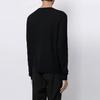 Emporio Armani Herringbone Pattern Knit Pullover Sweater Men Sweater Black 3K1MX9-1MZSZ-920