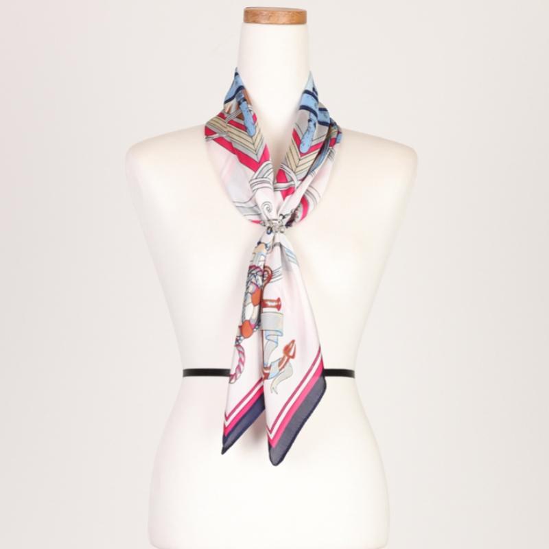 Shop Women Marine Silk Filling Scarf Blue Lmd Wsc 0377