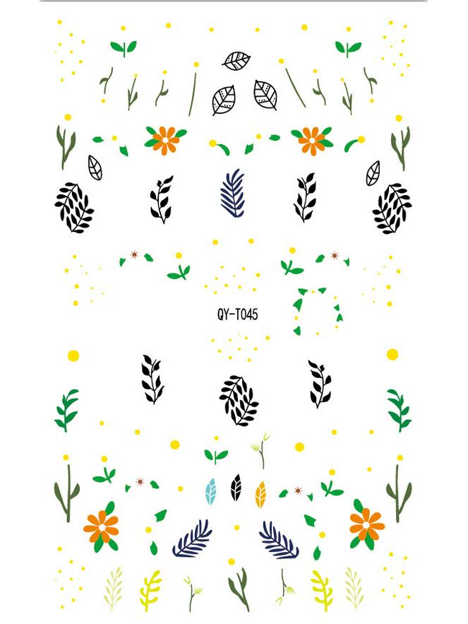 3D Waterproof Self-Adhesive Flower Nail Stickers: Spring Peach, Rose, Cherry Blossom Decals