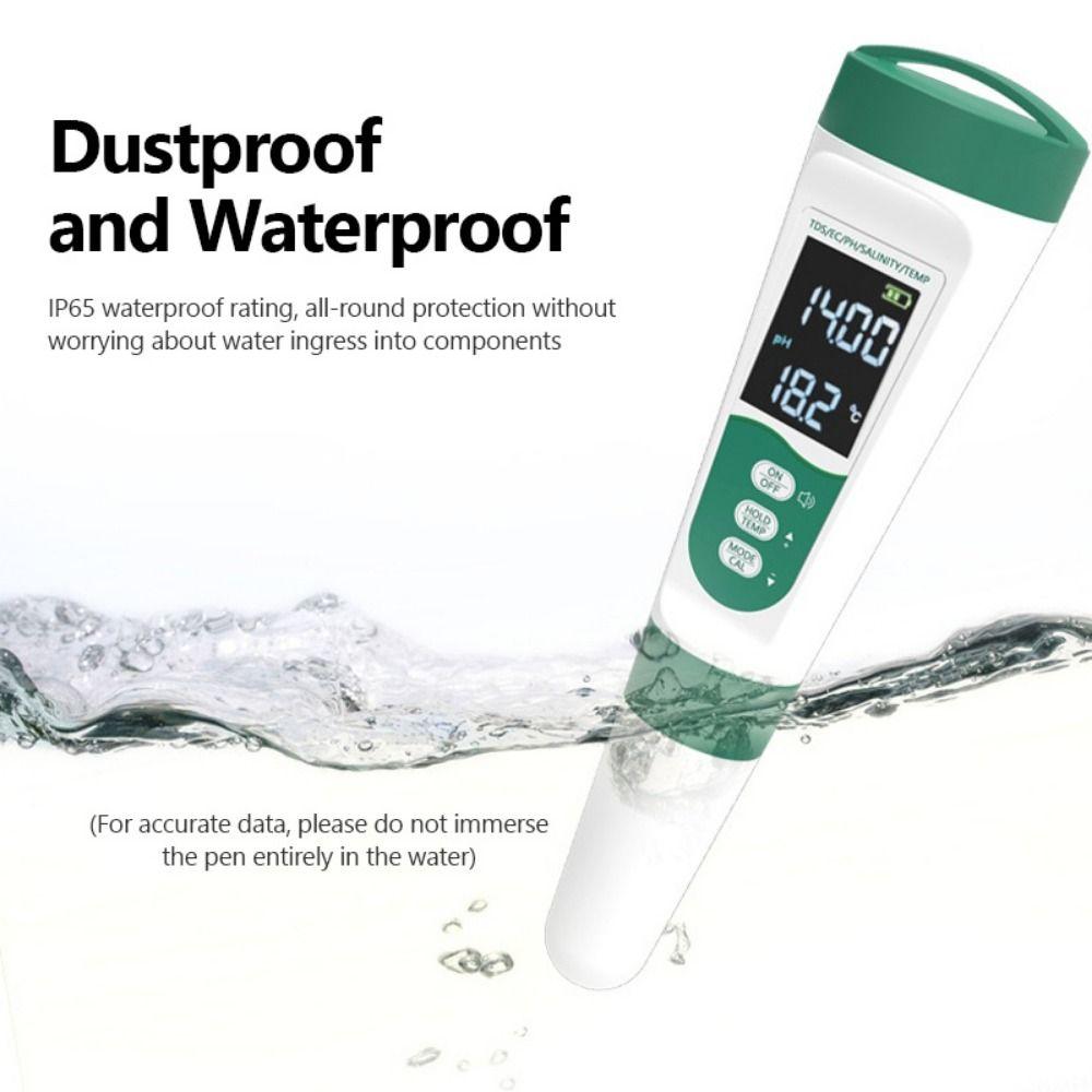LCD Display Water Quality Test Pen 5 in1 TDS Tester Portable Water Test Pen