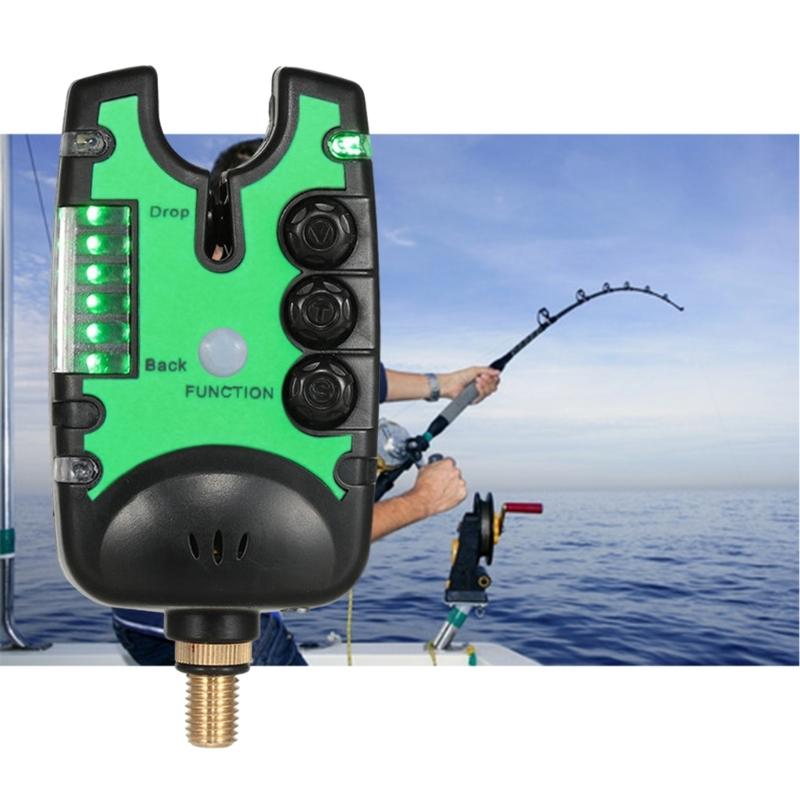 LED Light Electronic Fishing Bites Sounds Alarm Alerts Bells Clamps On Fishings Rod