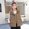 Down cotton vest autumn and winter new women's cotton vest loose stand collar vest sleeveless cotton vest