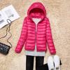 2026 Women's Lightweight Hooded Down Jacket - Ultra-Light Short White Duck Down for Winter