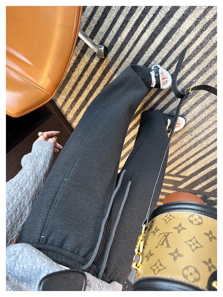 Super Soft Thickened Velvet Tencel Wool Wide-Leg Pants for Women - New Loose Fit for Autumn and Winter