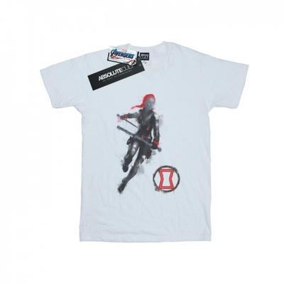 Womens/Ladies Avengers Endgame Painted Black Widow Cotton Boyfriend T-Shirt