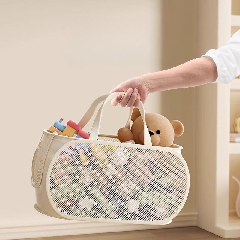 Portable Large Capacity Storage Bin - Multifunctional Toy Organizer for Plush Dolls, Household Laundry Hamper