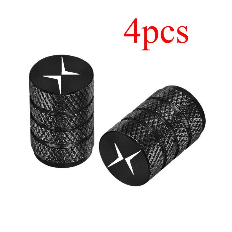 4PCS Colorful Car Accessories Car Tire Valve Cap For Volvo Polestar 1 Polestar 2 Polestar 3 Polestar 4 Polestar 5