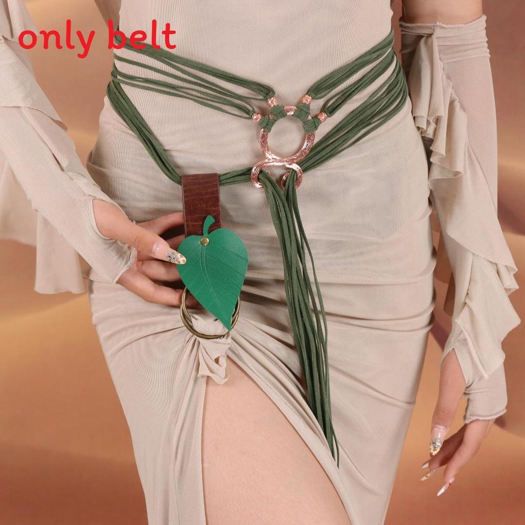 Medieval Renaissance Green Snake Belt With Decorative Buckle For Cosplay And Costume Accessory