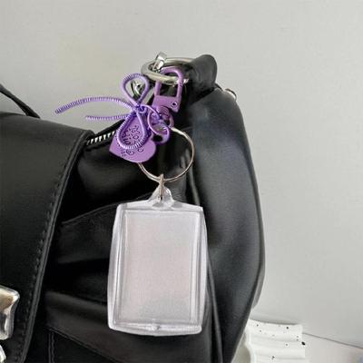 Modern Photo Card Organizer Heart Shaped Keychain Functional Photocard Display Case For Wallet Purse Storage