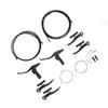 V Type Bike Brake Set with Brake Lever Brake Cable Complete Sensitive Braking Bike Front Rear Brake Kit for Replacement