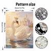 Frameless DIY Pearl Bead Painting Kit Elegant Swan Castle Pattern Creative Relaxing Craft Canvas Home Decor Adult Gift