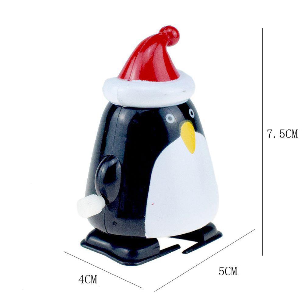 8pcs Christmas Wind Up Toys Penguin Christmas Tree Santa Claus Snowman Elk Clockwork Toys Figure