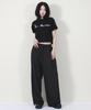 Deumakeu Solid Stripe Wide Pants Black