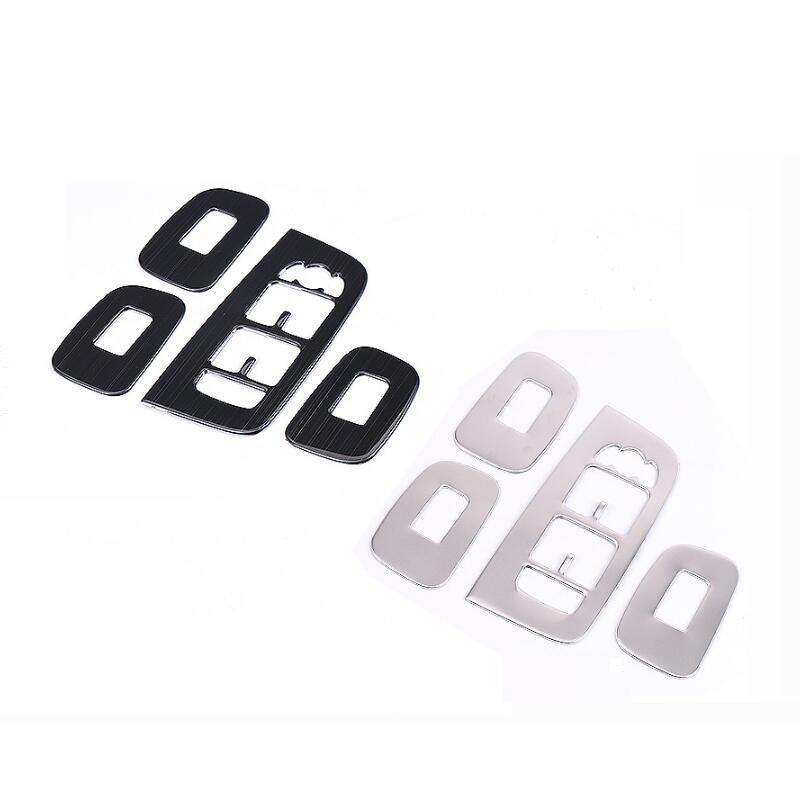 Car Styling for Volvo Xc60 S60 V60 Left Drive Lifter Button Stickers Interior Stainless Steel Decorative Accessories