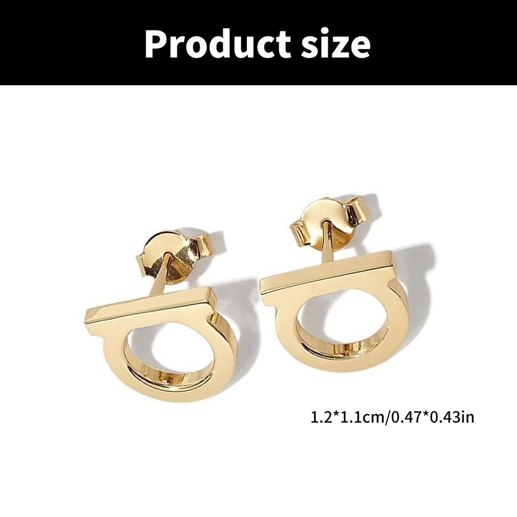 Fashionable Sturdy Stainless Steel Initial Studs Earrings Daily Decoration for Trendy Accessorizing in Any Occasion