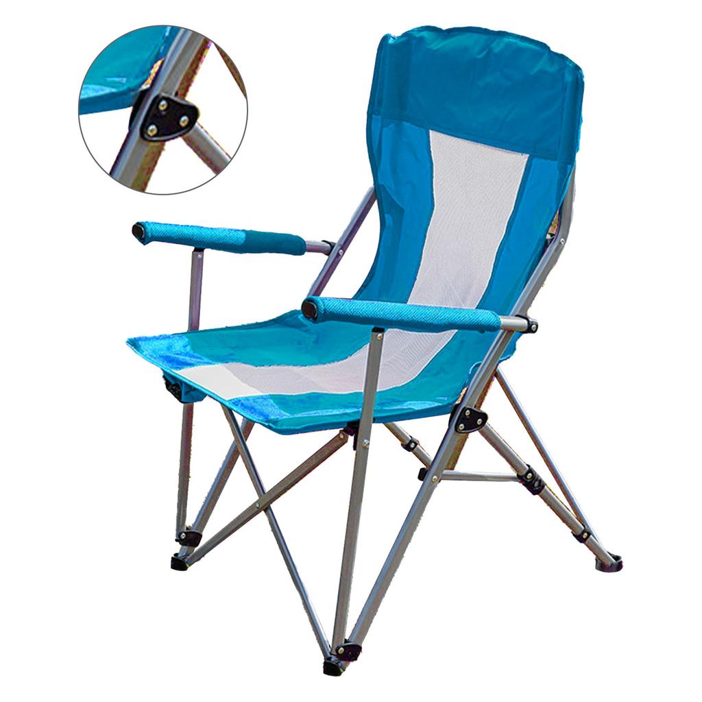 Portable Camping Chair Oxford Cloth Folding Camp Arm Chair with Cup Holder for Outdoor Fishing Picnic Green