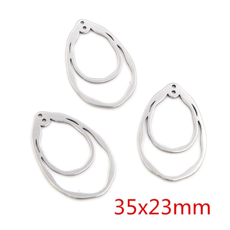 10pcs/lot 316 Stainless Steel Charms Geometry Metal Stamping Blanks DIY Porous Connector Pendant Necklace Earring Accessories
