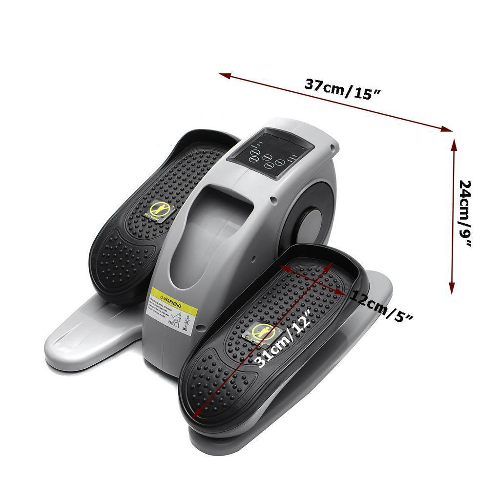 Black Mini Electric Bike Elliptical Trainer for Passive Leg/Arm Exercise Rehabilitation-Machine Exercise Treadmill Slim Mini Walking