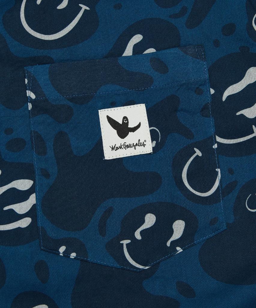 Mark Gonzales Happy Chaos Short Sleeve Shirt - Navy