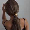 Metal Irregular Shell Starfish Hair Bands for Women Simple Hair Scrunchies Elastic Hair Rope Ponytail Hair Accessories