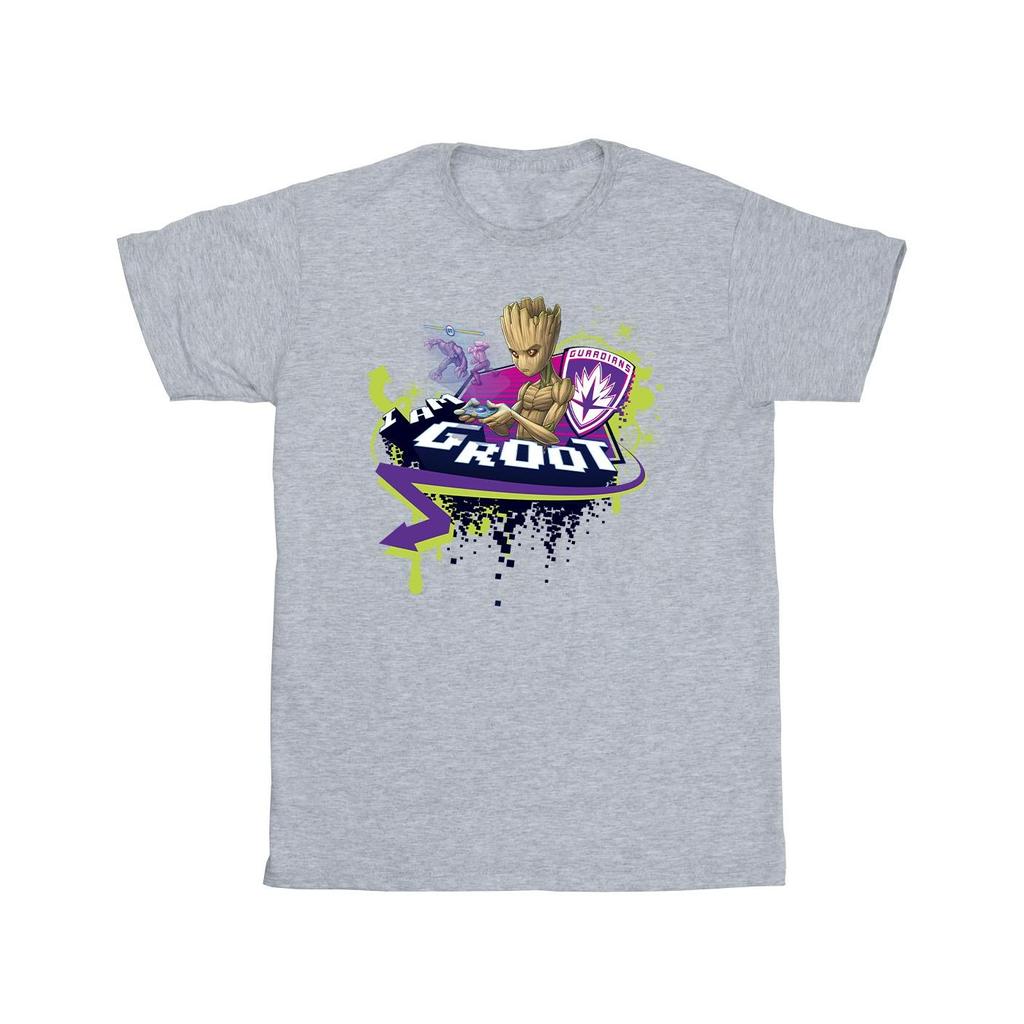 Marvel Mens Guardians Of The Galaxy Groot Gaming Holo T-Shirt