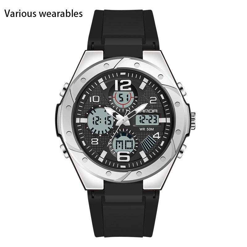 New Harajuku Style Skull Waterproof Men's Electronic Multi-Function Electronic Watch Outdoor Sports Men's Watch