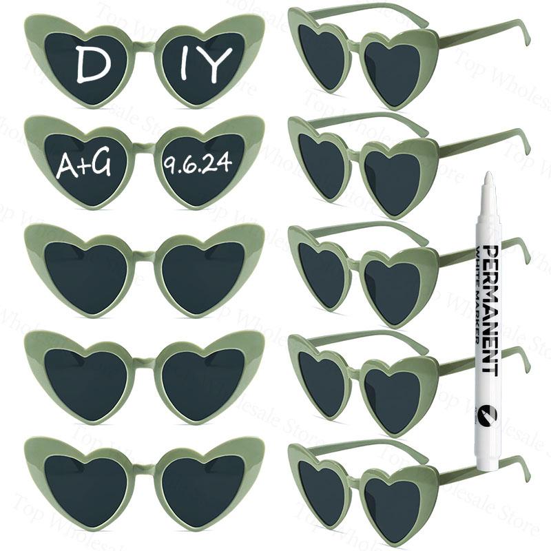 12-100 Pcs Wedding Personalized Sunglasses Bulk Custom Sunglasses with Paint Pens for Adult DIY Birthday Wedding Party Favors 5