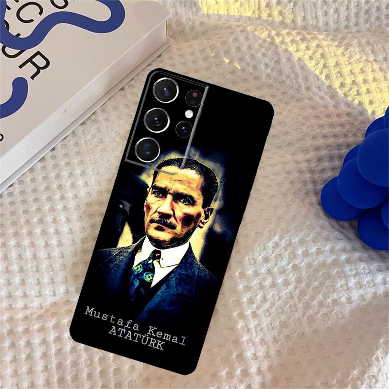 Turkey Mustafa Kemal Ataturk Phone Case For Samsung Galaxy S24 S25 Ultra S9 S10 S20 S22 S21 Plus S23 FE Portector Cover