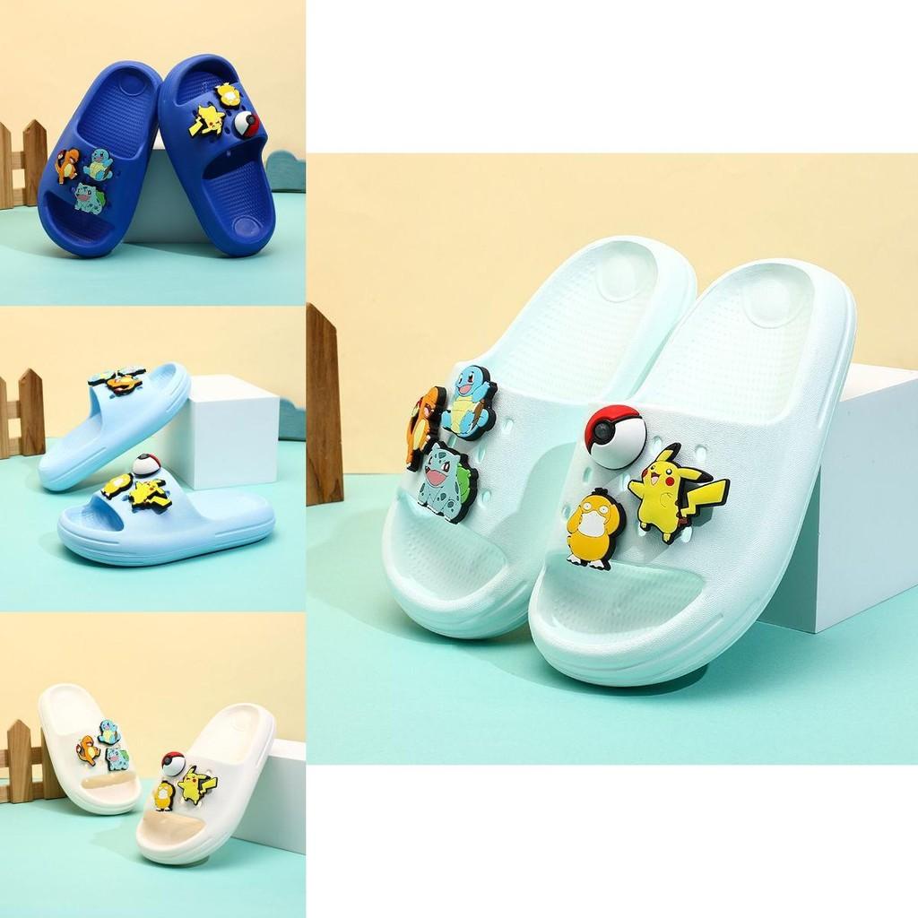 Safe And Trendy Nonslip Slippers For Kids With Engaging Pikachu Design For Home Wear