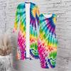 Women Plus Size Two Piece Set Dark Green Printed Long Sleeve Open Front Cardigan Sleeveless Bodycon Dress