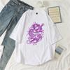 Damen Harajuku Y2K Oversized T-Shirt Drache Goth Anime Grafik-T-Shirt Vintage pro Choice Sommer Poly-Baumwoll-Set Oberteile