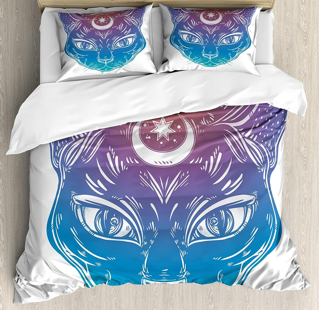 Hieroglyphic Carvings Ancient Egyptian Temple 3pcs Bedding Set For Double Bed Home Textile Duvet Cover Quilt Cover Pillowcase