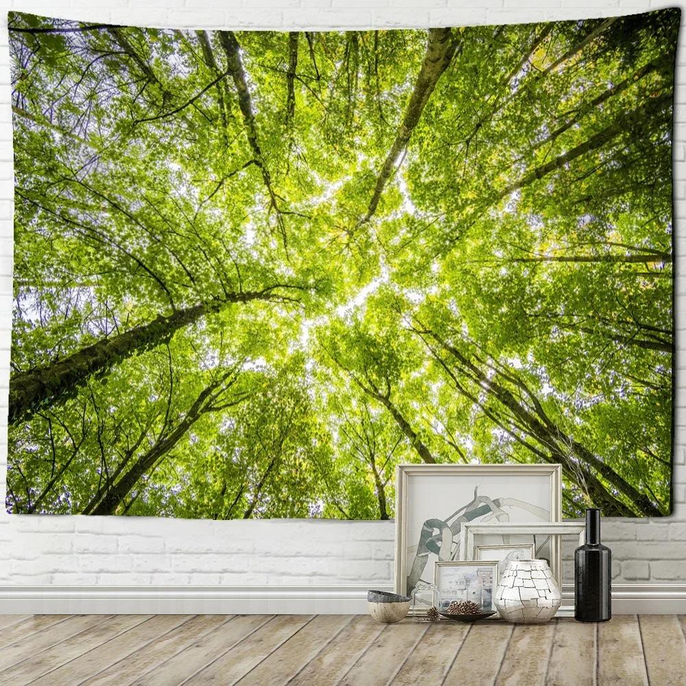 

Tree Top Sky Forest Wall Decor Tapestry Home Living Room Tapestry 74x94cm(29x37in)