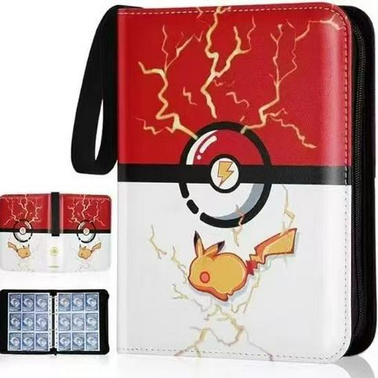 Pokémon Cartoon PU Game Card Collection Book with 4-Grid and 9-Grid Layouts