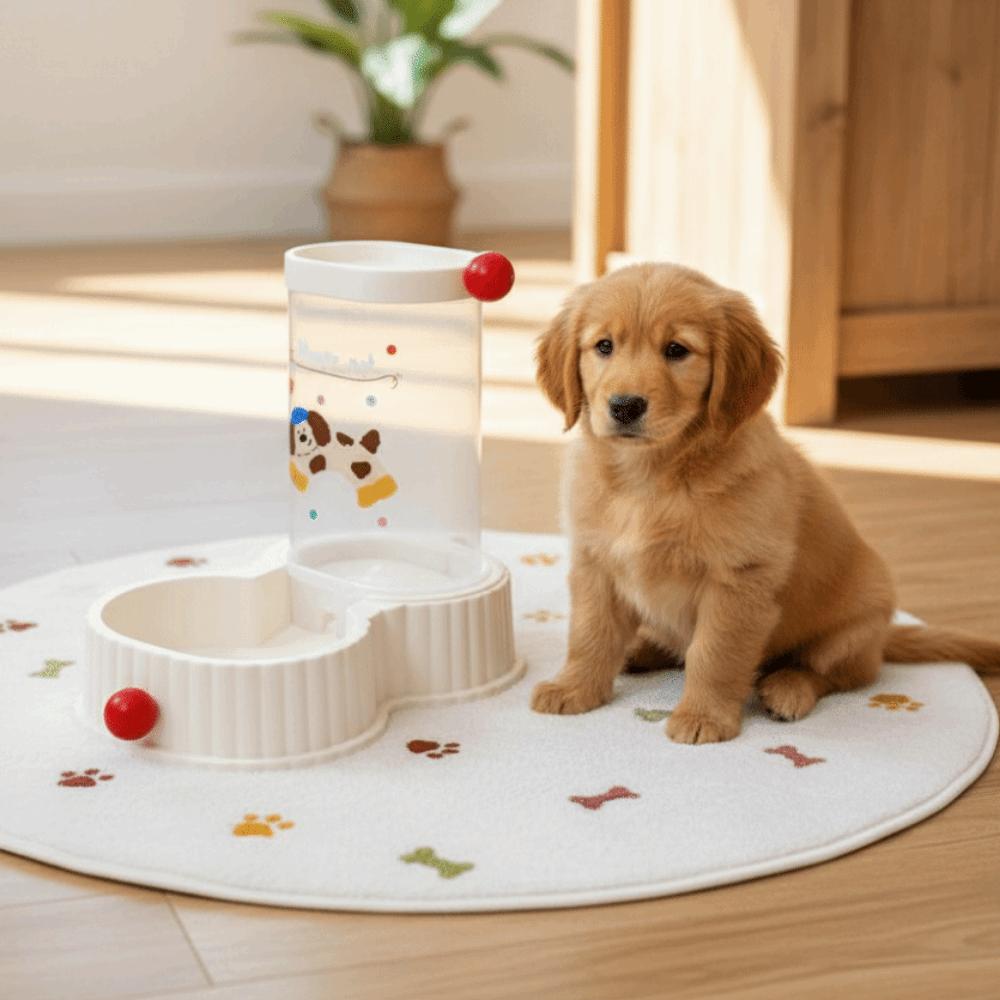 Plastic Automatic Dog Feeder Cartoon Pet Water Fountain 2 in 1 Cat Drinking Bowl Pet Shop