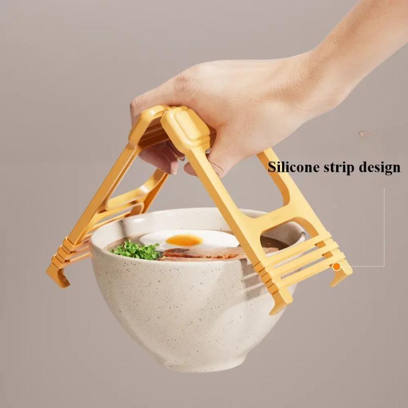 Anti Scalding Tray Holder Bowl Holder Multifunctional Tray Holder Anti Slip Creative Home Kitchen Silicone Anti Scalding Clip