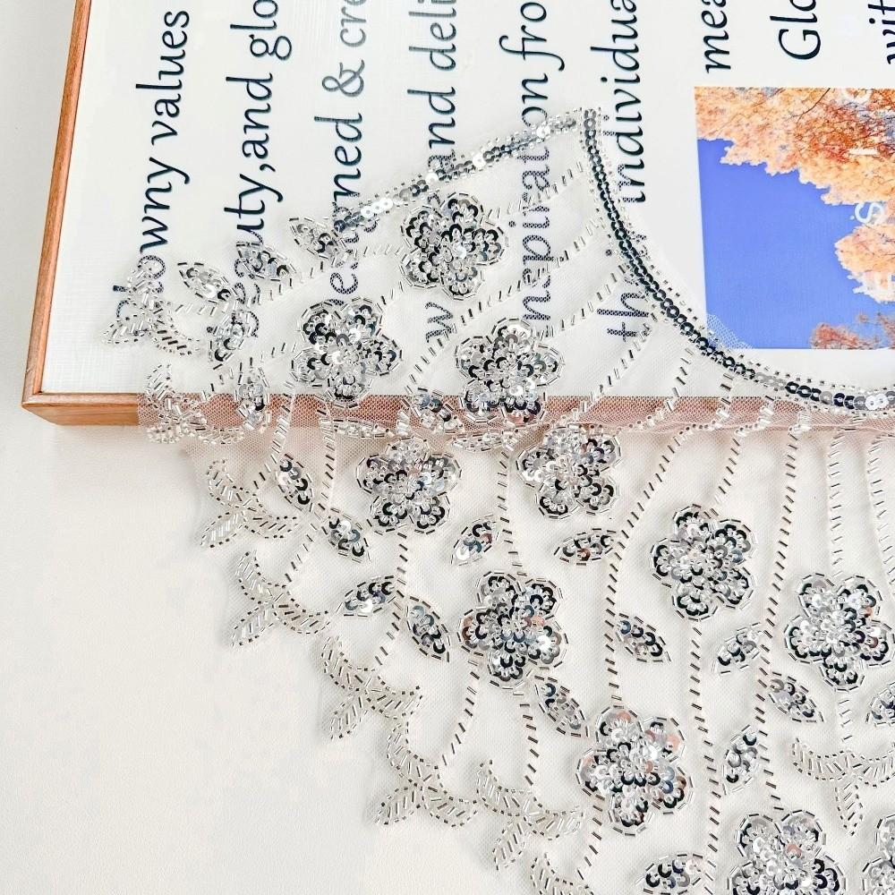 Hollow Design Embroidery Lace Bead Embroidery Gold Sequined Clothing Accessories DIY Application Mesh Texture