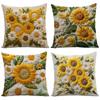 Sonnenblumen Kissenbezug für Frühling & Sommer - Kissenbezug für Wohnzimmer, Sofa oder Nachttischdekoration