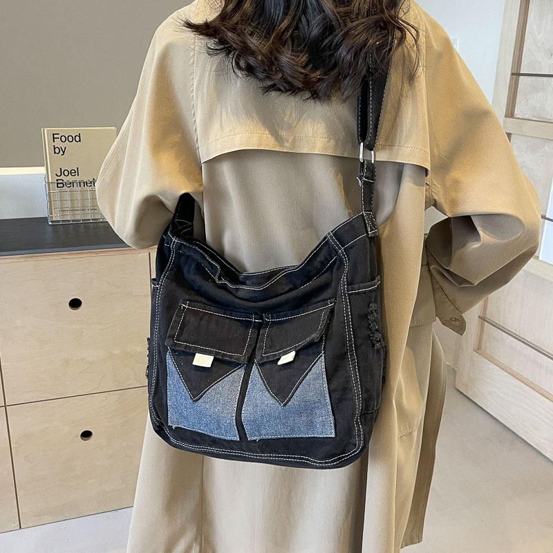 Kaufe Jeanstasche, große Kapazität, Tragetasche, Umhängetasche