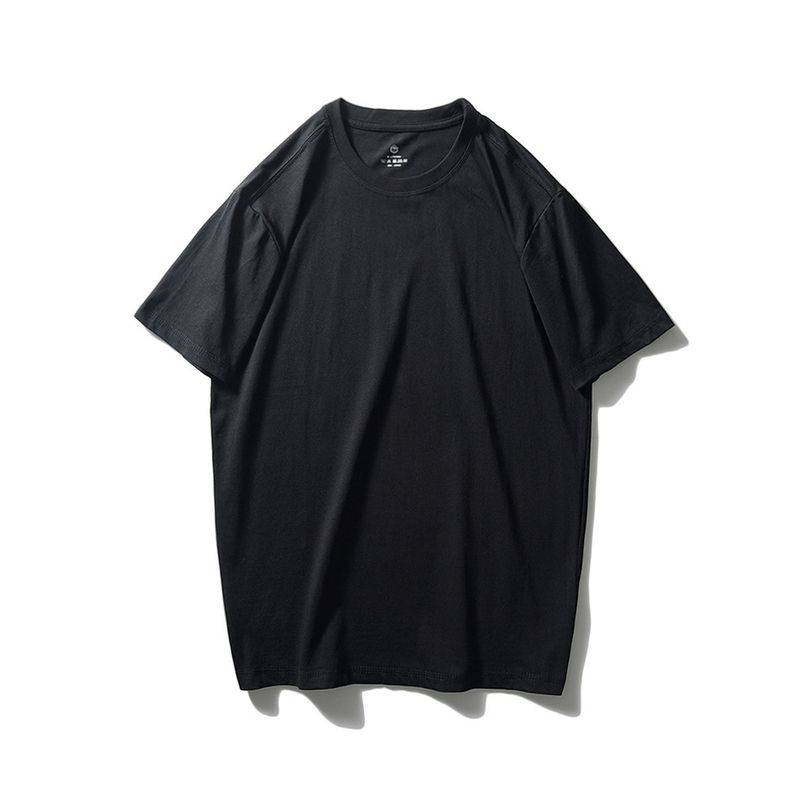 Pure Cotton T-Shirt Men's Short-Sleeved Summer 2024 New round Neck Undershirt Export Export Tail Order All Cotton Base T-shirt
