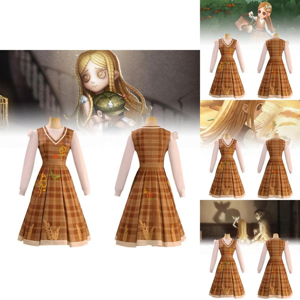 Charming Japanese Anime Style Girl's Autumn Adventure Cosplay Costume For Kids