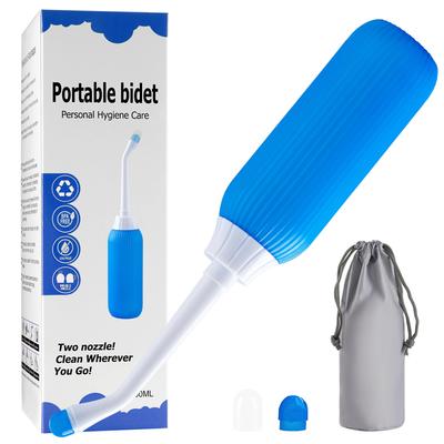 500ml Portable Bidet Spray Large Capacity Press-flush Female Washer Irrigator Pulsed Flow Manual Operation