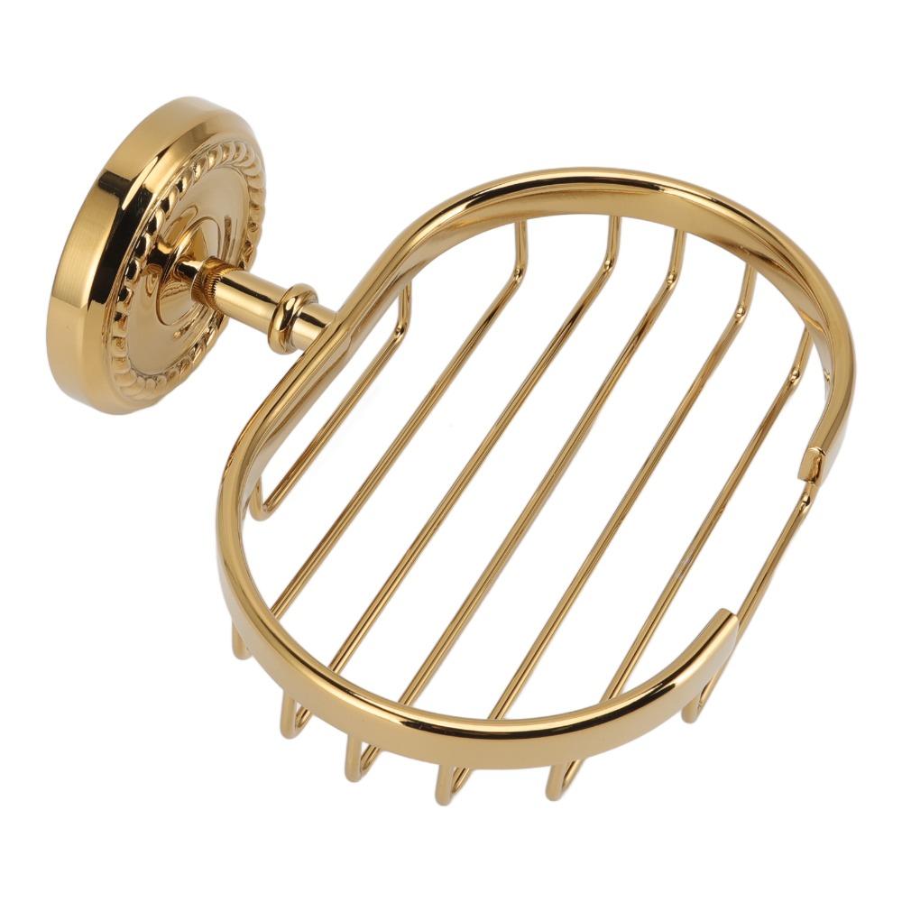 Golden Soap Holder Twist Design Soap Dish Durable Soap Basket Bathroom Shower Kitchen