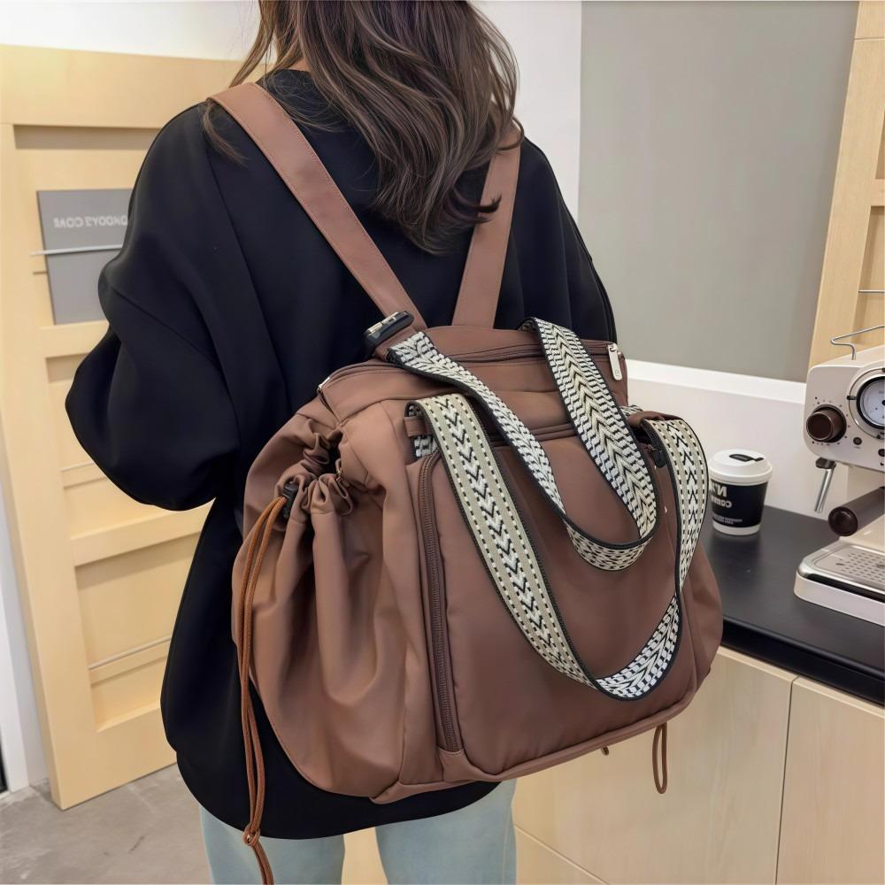 

Multifunctional Women s Backpack Cradle Design Tote Bag Travel Storage Bag Mother Baby Outing коричневый