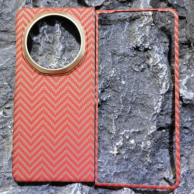 Carbon Fabric Fiber Aramid Phone Case Compatible Magsafe Magnetic Wireless Charging Shockproof Protect Cover For Honor Magic V5