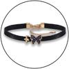 Beautifully Butterfly Designed Choker Necklace For Women In Black With Chain Adjustable
