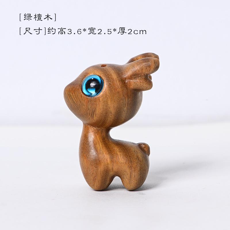 Wooden Cute Cartoon Deer Ornaments Miniature Figurine home Decor DIY Key Chain Accessories Birthday gifts Souvenirs