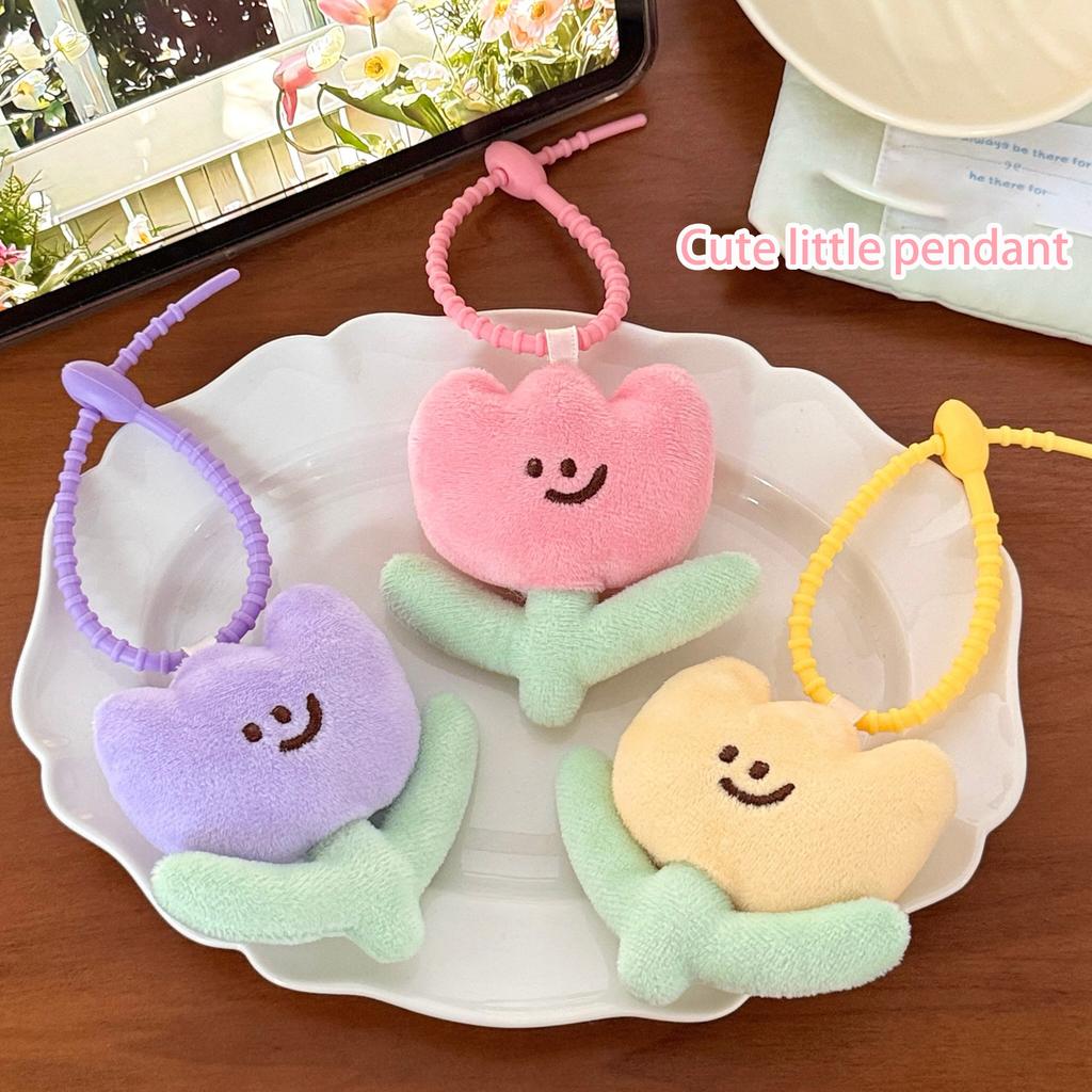 1/3 Pcs Cute Cartoon Tulip Plush Toy Keychain Pendant Girl Backpack Decoration Pendant
